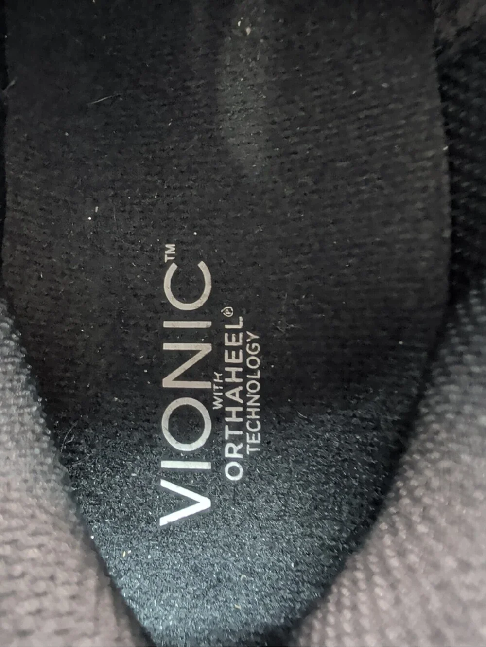 Vionic Walker Womans Black Suede Leather Walking Sneaker US Size 8 Comfort